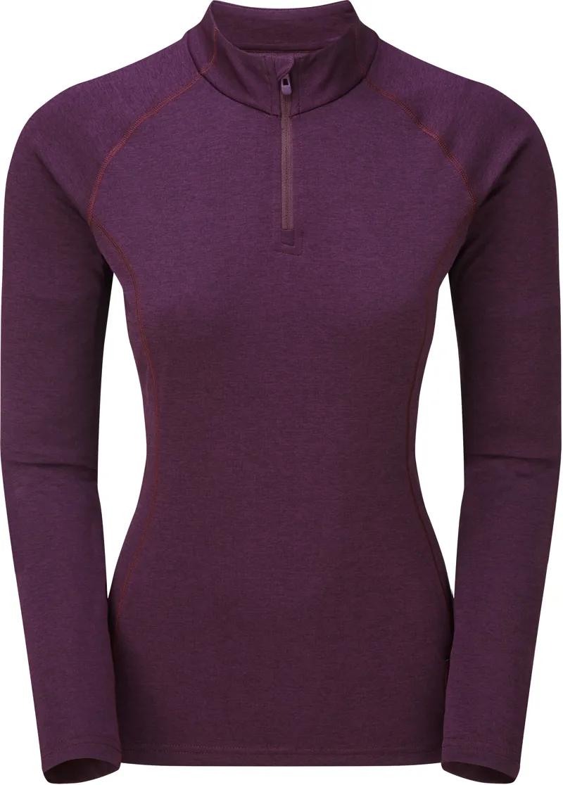 Montane Womens Dart Zip Neck T-Shirt - Saskatoon Berry