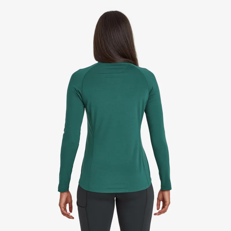 Montane Womens Dart Thermo Zip Neck - Dark Wakame Green-3