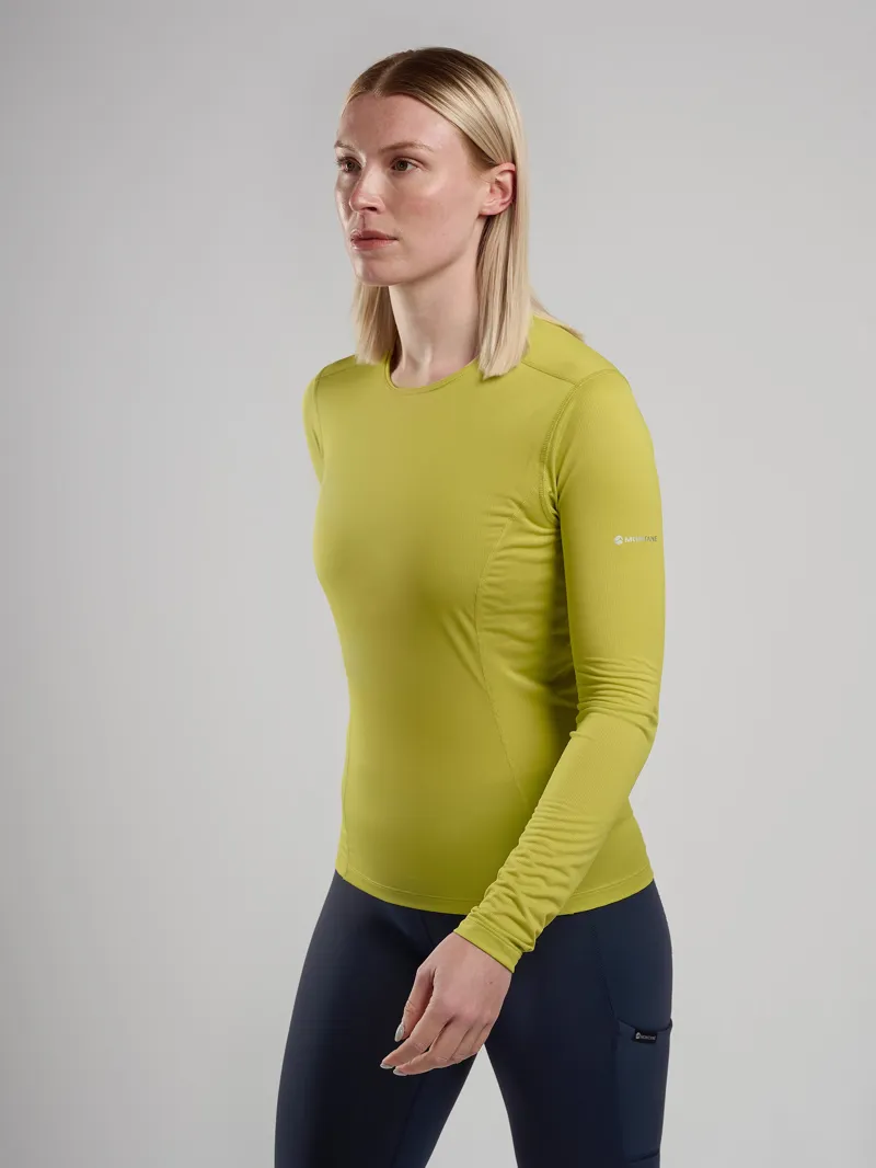 Montane Womens Dart Lite Long Sleeved T-Shirt - Citrus Spring-1