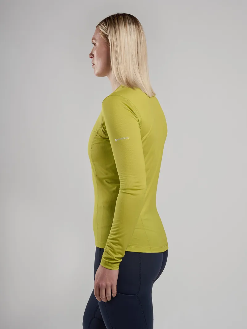 Montane Womens Dart Lite Long Sleeved T-Shirt - Citrus Spring-2