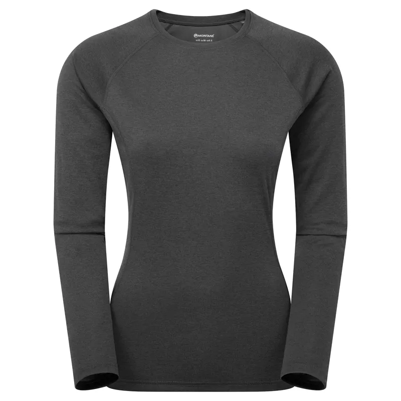 Montane Womens Dart Long Sleeved T-Shirt - Black
