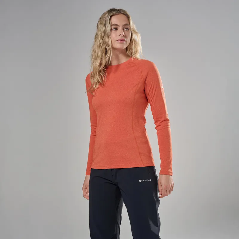 Montane Womens Dart Long Sleeved T-Shirt - Lava-1
