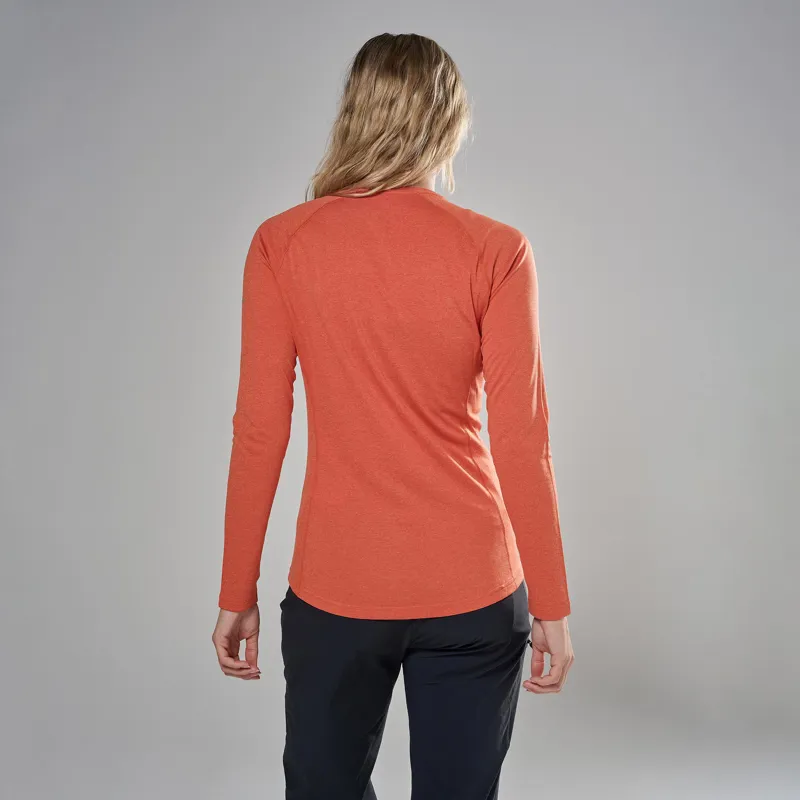 Montane Womens Dart Long Sleeved T-Shirt - Lava-2