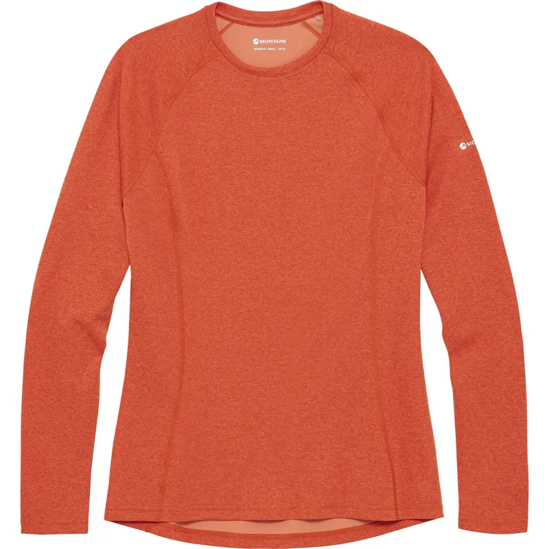Montane Womens Dart Long Sleeved T-Shirt - Lava