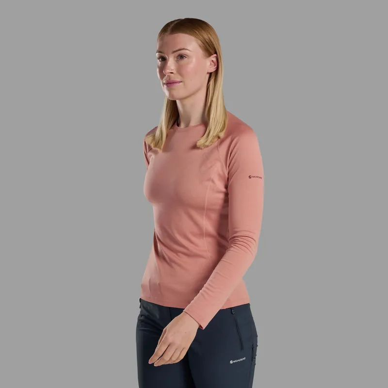 Montane Womens Dart Long Sleeved T-Shirt - Pink Clay-1