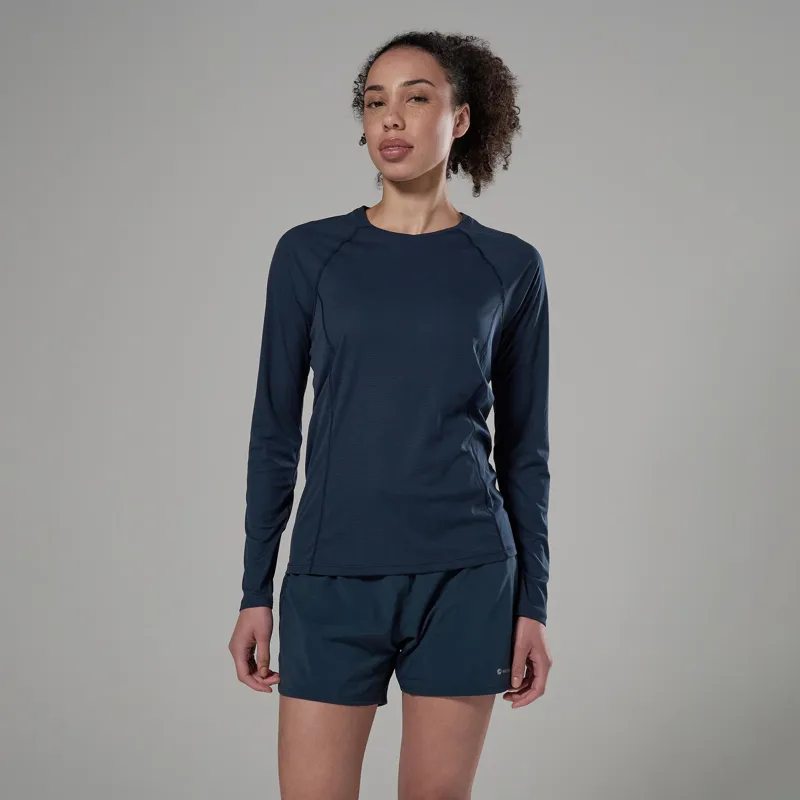 Montane Womens Dart Nano Long Sleeved T-Shirt - Eclipse Blue-1