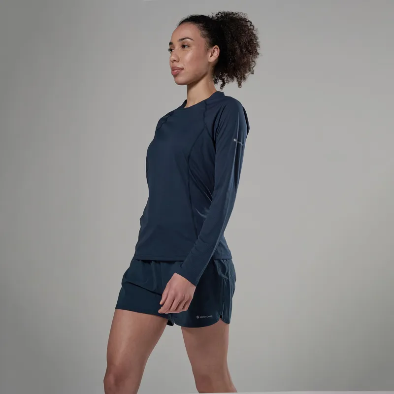 Montane Womens Dart Nano Long Sleeved T-Shirt - Eclipse Blue-2