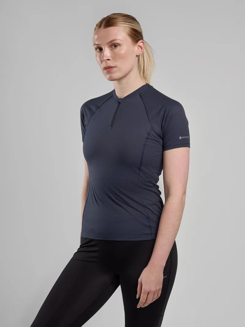 Montane Womens Dart Nano Zip T-Shirt - Eclipse Blue-1