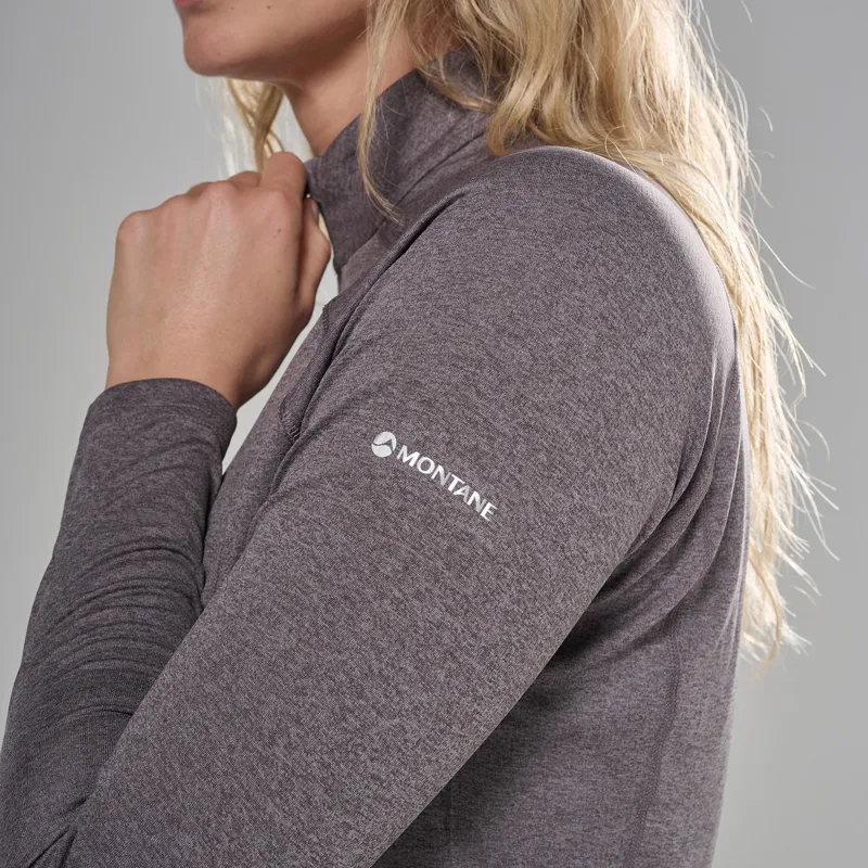 Montane Womens Dart Zip Neck T-Shirt - Dusk-4