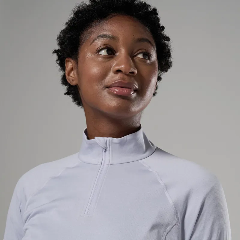 Montane Womens Dart Zip Neck T-Shirt - Lilac Haze-4