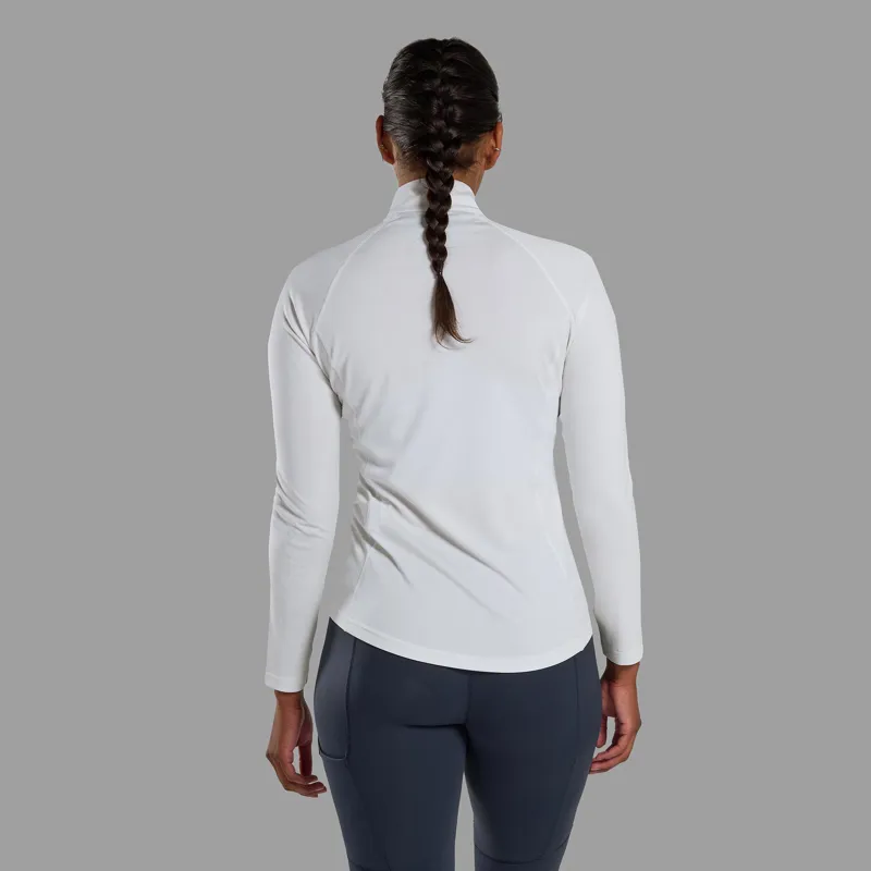 Montane Womens Dart Zip Neck T-Shirt - Powder-2