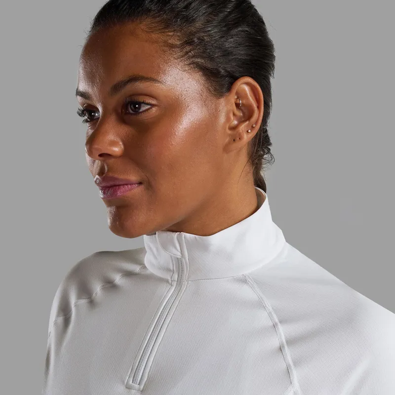 Montane Womens Dart Zip Neck T-Shirt - Powder-3