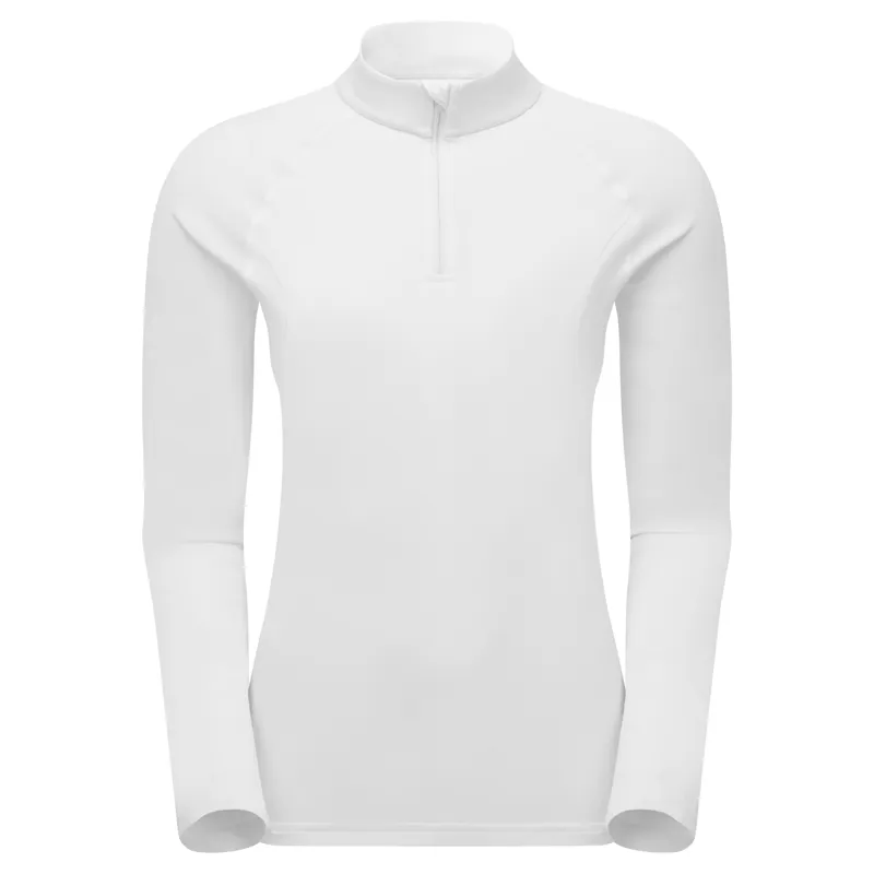 Montane Womens Dart Zip Neck T-Shirt - Powder