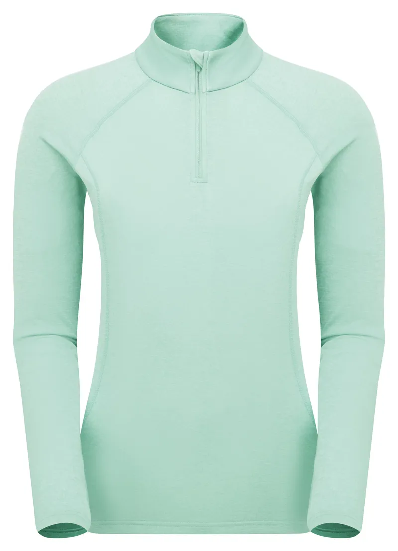Montane Womens Dart Zip Neck T-Shirt - Sea Mist