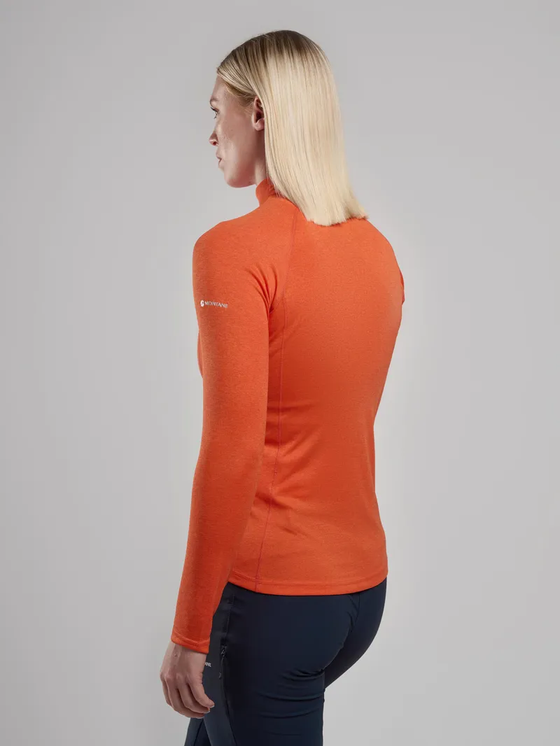 Montane Womens Dart Zip Neck T-Shirt - Tigerlily-2
