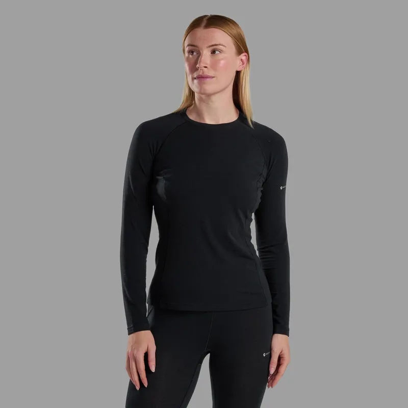 Montane Womens Malli Long Sleeved T-Shirt - Black-1