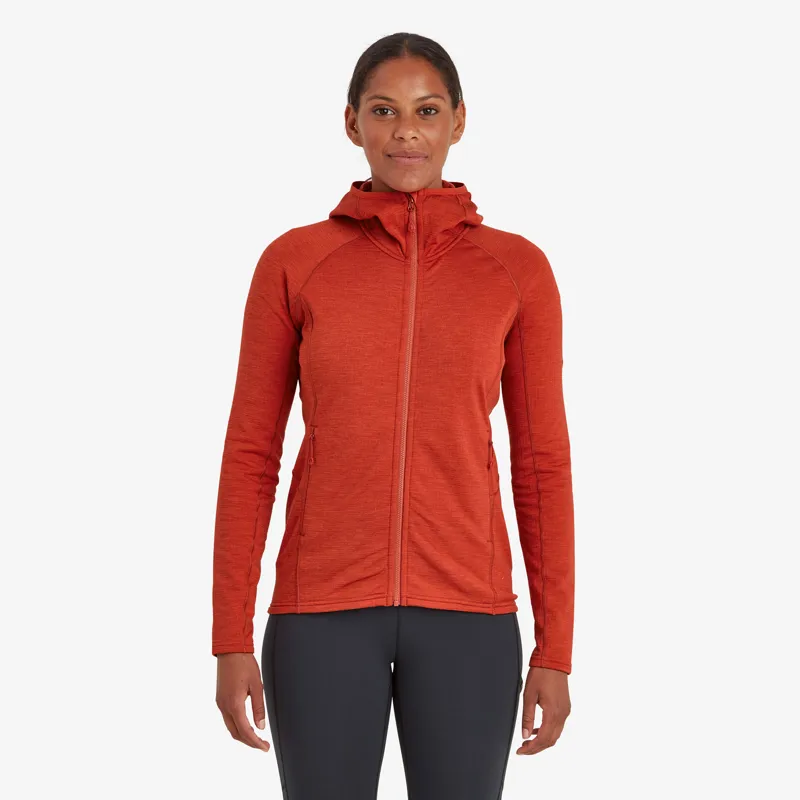 Montane Womens Protium Hoodie - Saffron Red-2