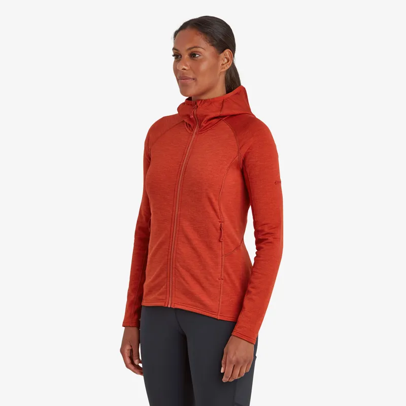 Montane Womens Protium Hoodie - Saffron Red-3