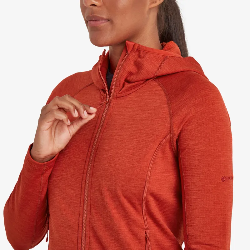 Montane Womens Protium Hoodie - Saffron Red-5