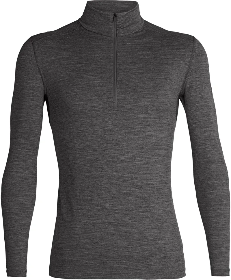 Icebreaker Mens 200 Oasis Long Sleeved Half Zip Top - Gritstone Heather