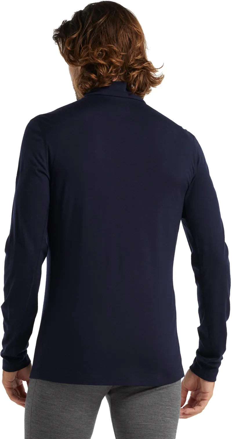 Icebreaker Mens 200 Oasis Long Sleeved Half Zip Top - Midnight Navy-6