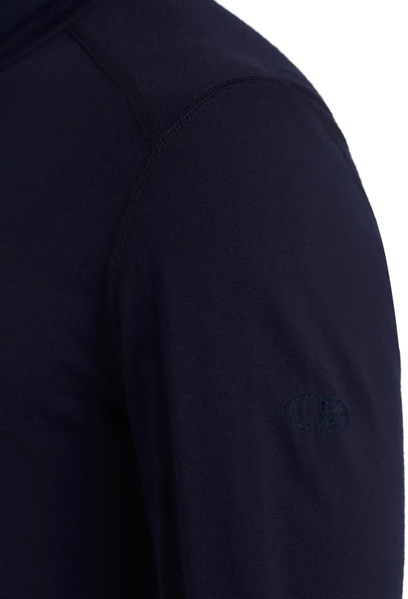 Icebreaker Mens 200 Oasis Long Sleeved Half Zip Top - Midnight Navy-1