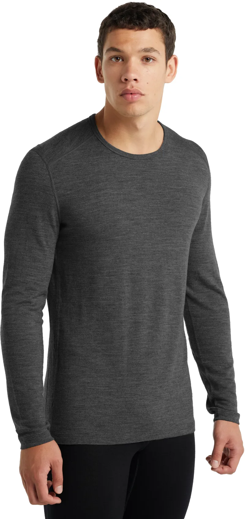 Icebreaker Mens 260 Tech Long Sleeved Crewe Top - Gritstone Heather-4