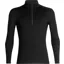 Icebreaker Mens 260 Tech Long Sleeved Half Zip Top - Black