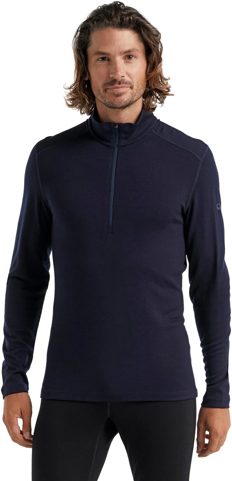 Icebreaker Mens 260 Tech Long Sleeved Half Zip Top - Midnight Navy-4