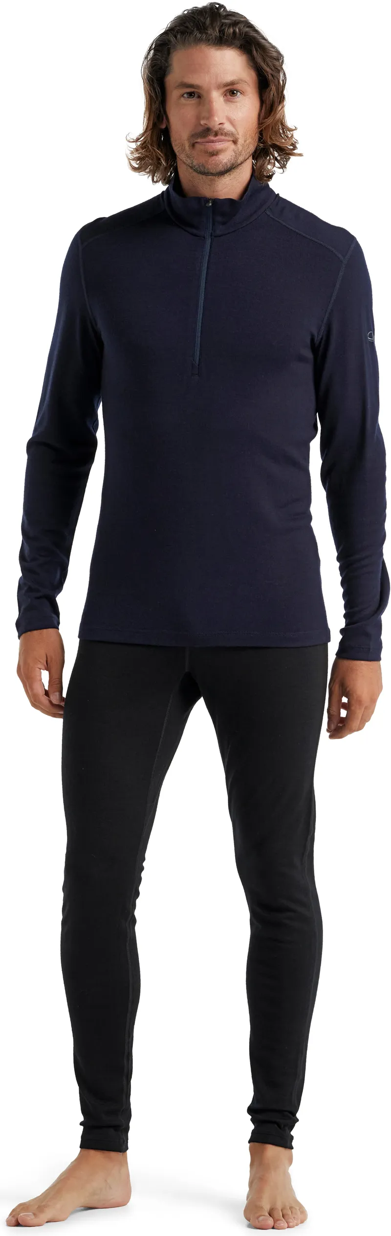 Icebreaker Mens 260 Tech Long Sleeved Half Zip Top - Midnight Navy-6
