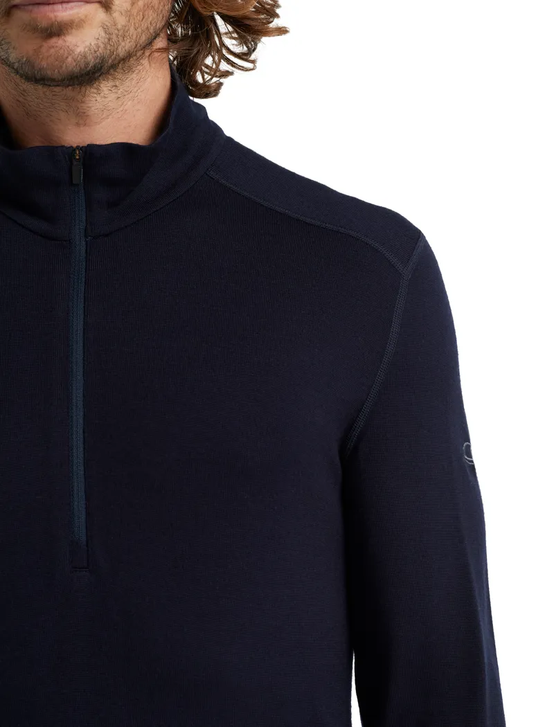 Icebreaker Mens 260 Tech Long Sleeved Half Zip Top - Midnight Navy-1