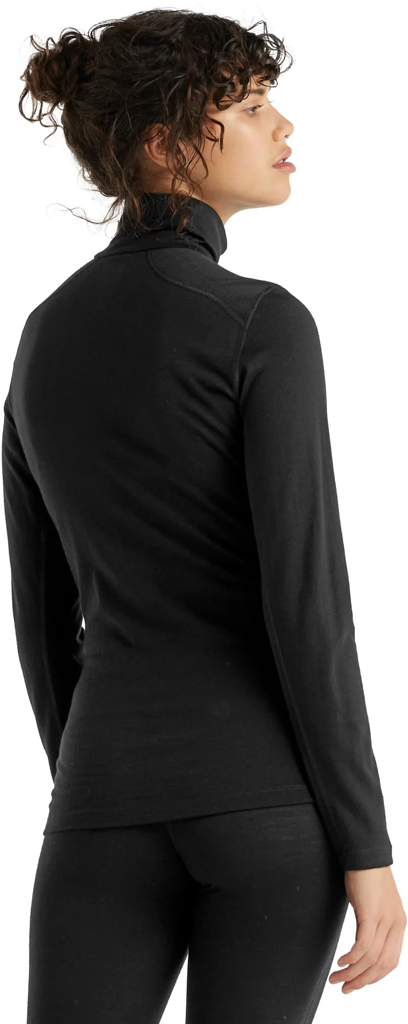 Icebreaker Womens 200 Oasis Long Sleeved Half Zip Top - Black-4