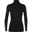Icebreaker Womens 200 Oasis Long Sleeved Half Zip Top - Black