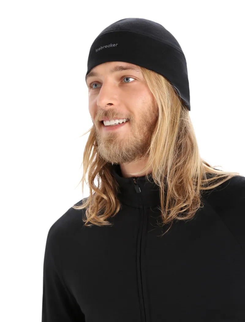 Icebreaker Unisex Quantum Beanie - Black-Clove-1