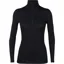 Icebreaker Womens 200 Oasis Long Sleeved Half Zip Tee - Black
