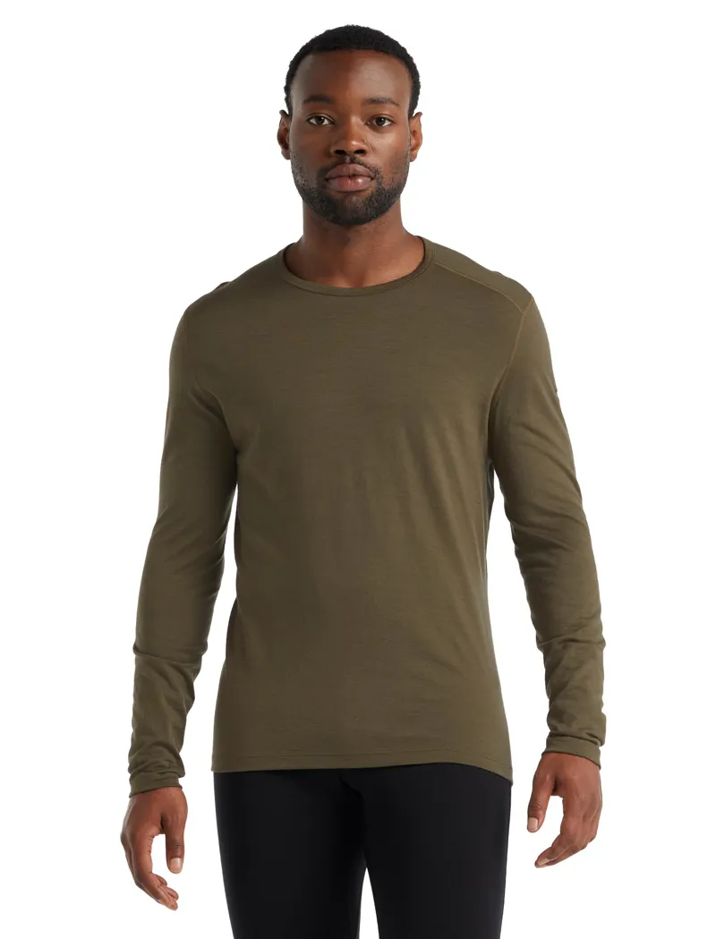 Icebreaker Mens 200 Oasis Long Sleeved Crewe Top - Loden-1