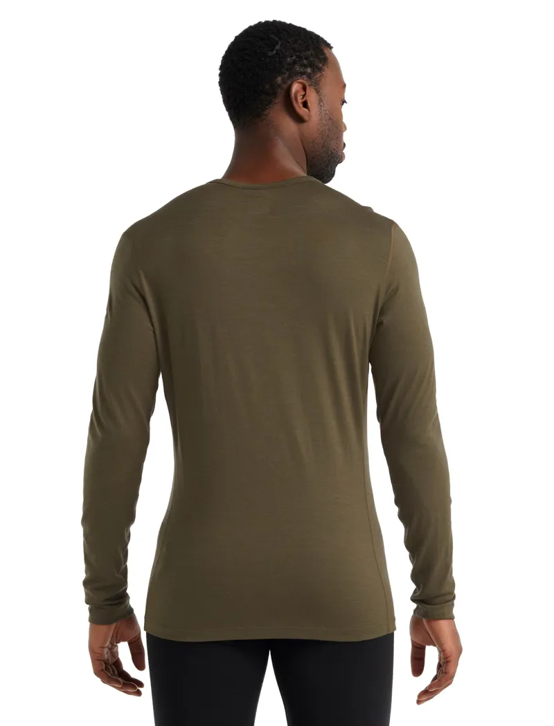 Icebreaker Mens 200 Oasis Long Sleeved Crewe Top - Loden-2