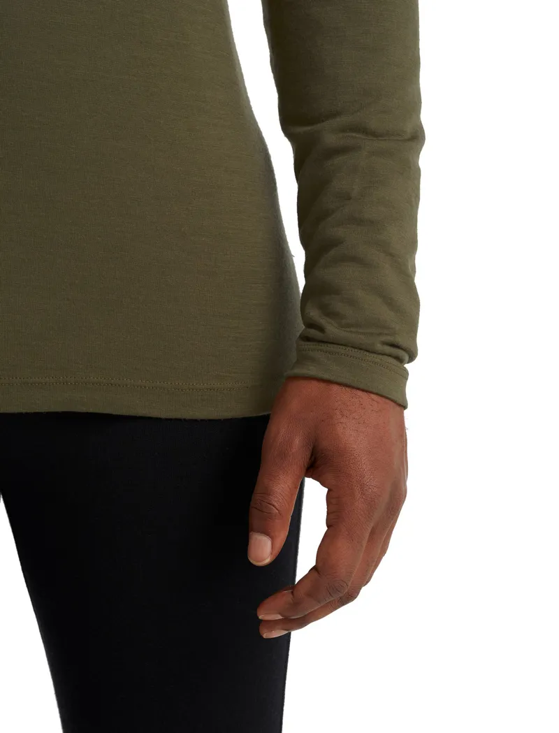 Icebreaker Mens 200 Oasis Long Sleeved Crewe Top - Loden-4