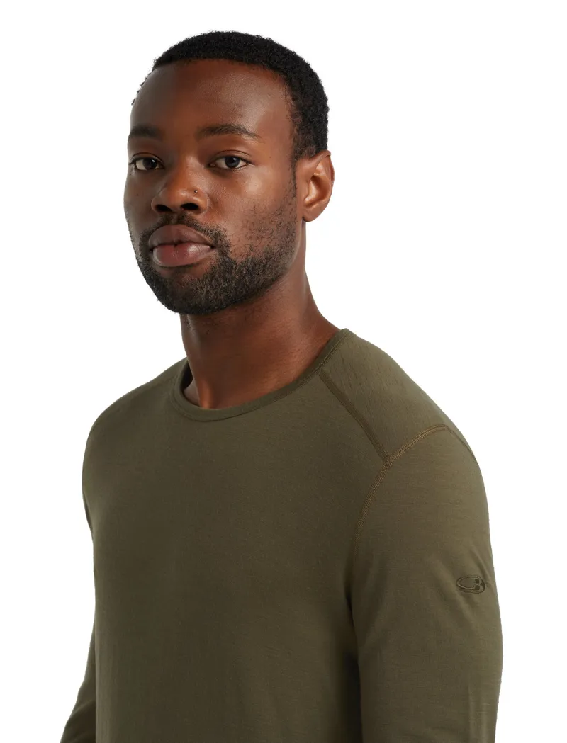 Icebreaker Mens 200 Oasis Long Sleeved Crewe Top - Loden-5