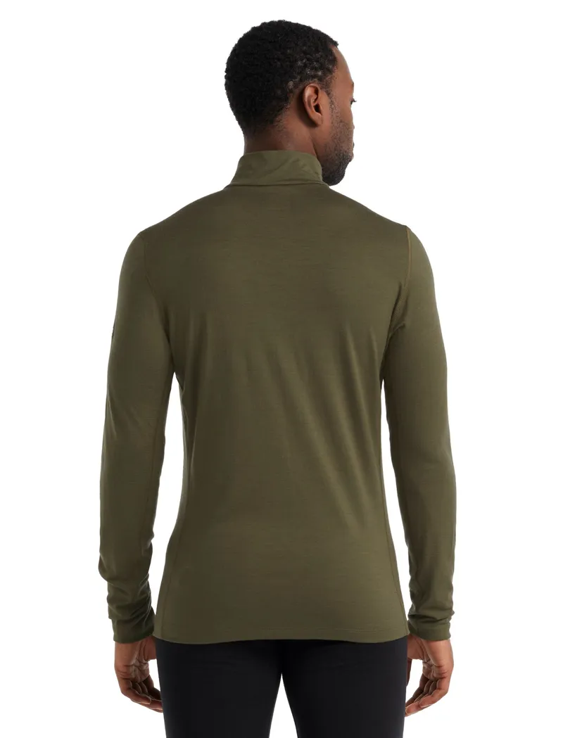 Icebreaker Mens 200 Oasis Long Sleeved Half Zip Top - Loden-2