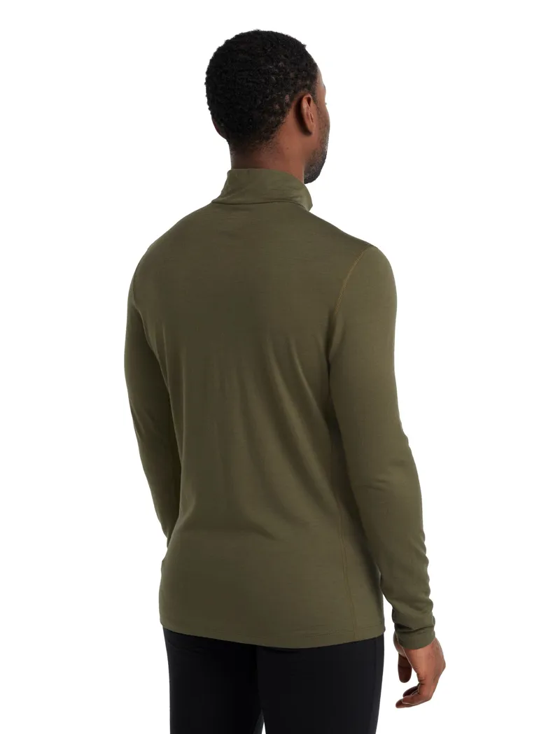 Icebreaker Mens 200 Oasis Long Sleeved Half Zip Top - Loden-4