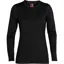 Icebreaker Womens 260 Tech Long Sleeved Crew Tee - Black