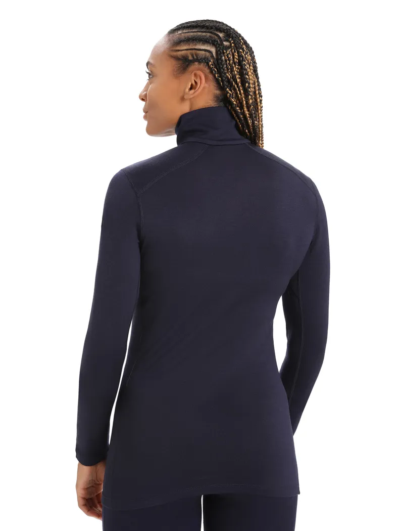 Icebreaker Womens 260 Tech Long Sleeved Half Zip Top - Midnight Navy-1