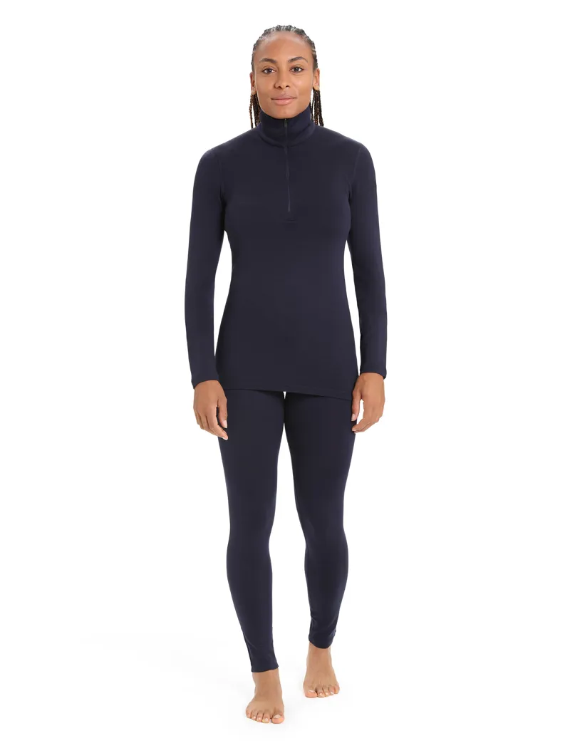 Icebreaker Womens 260 Tech Long Sleeved Half Zip Top - Midnight Navy-2