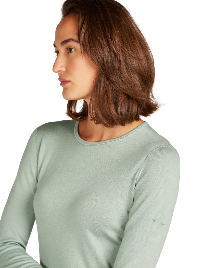Icebreaker Womens 260 Tech LS Crewe - Moss-3
