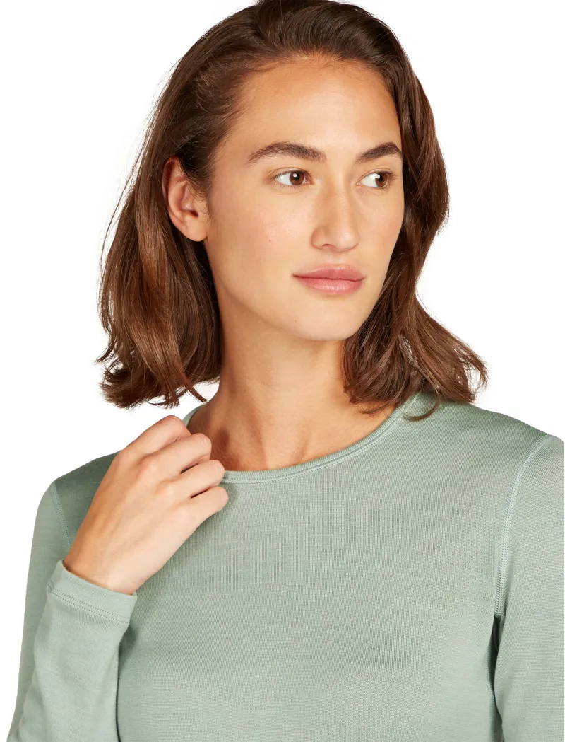 Icebreaker Womens 260 Tech LS Crewe - Moss-4