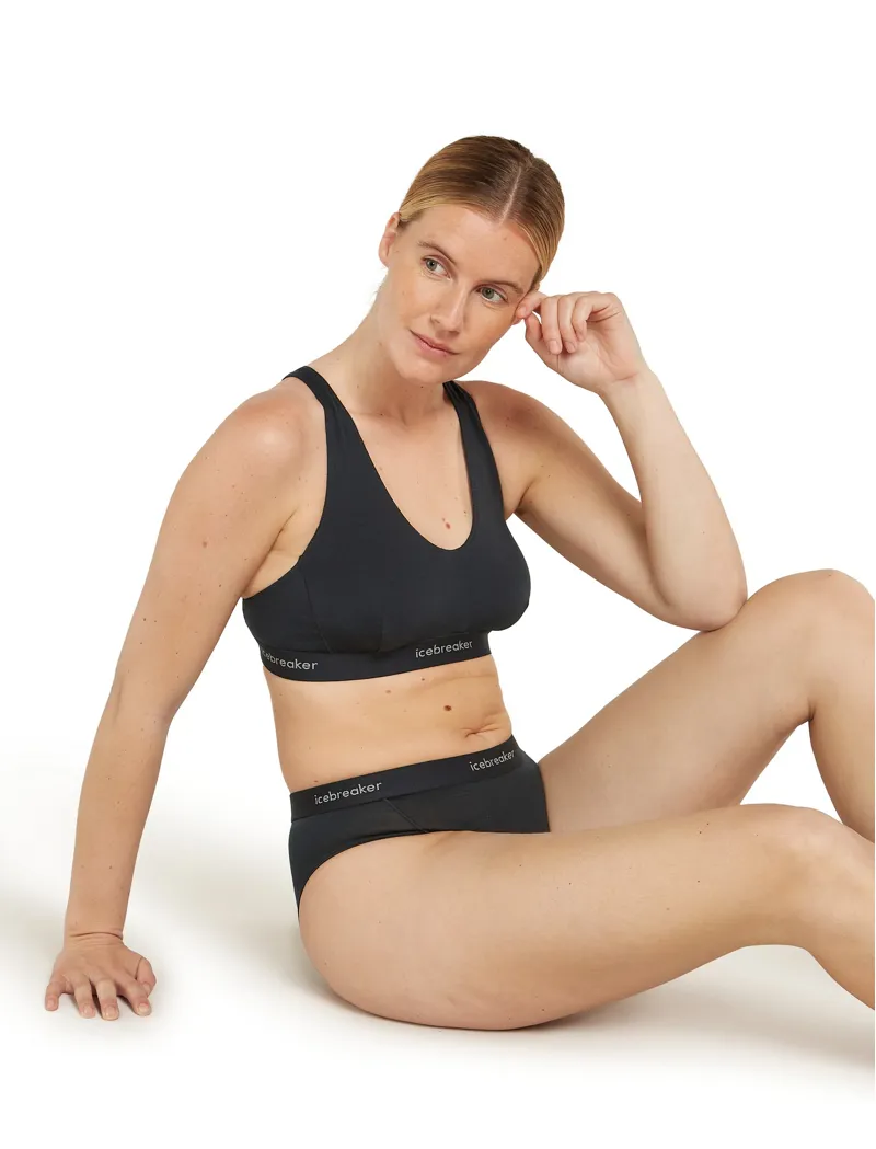 Icebreaker Womens 125 Cool-Lite Sprite Hipster - Black-6