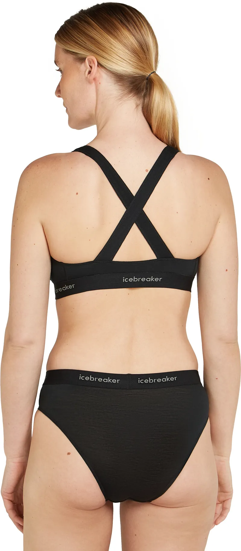 Icebreaker Womens 125 Cool-Lite Sprite Racerback Bra - Black-2