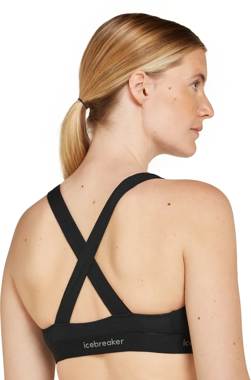 Icebreaker Womens 125 Cool-Lite Sprite Racerback Bra - Black-3