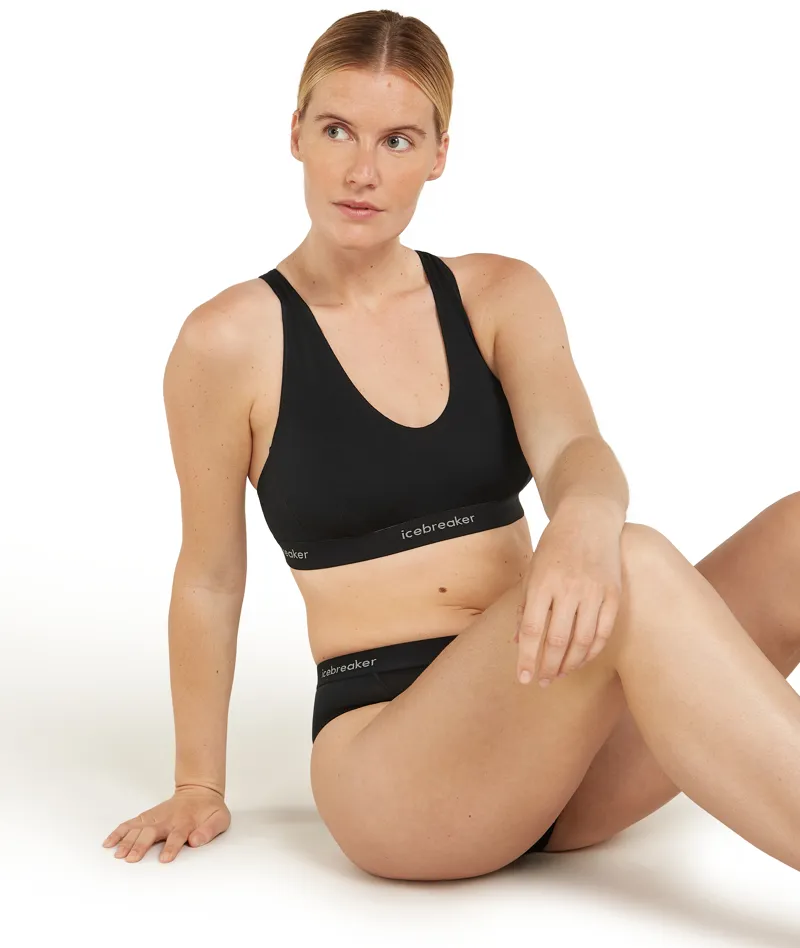 Icebreaker Womens 125 Cool-Lite Sprite Racerback Bra - Black-4